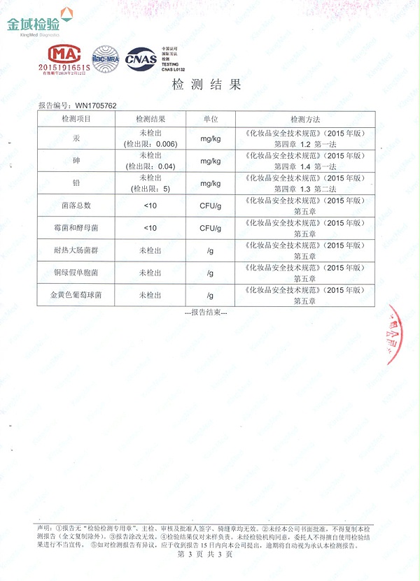 富和堂褥康保健膏检验结果