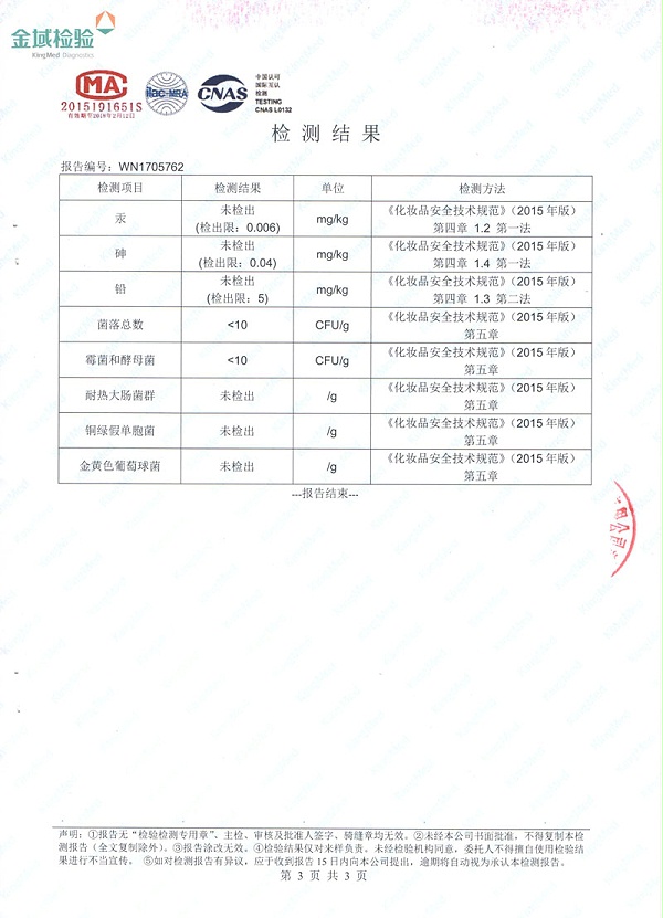 富和堂褥康保健膏检验结果